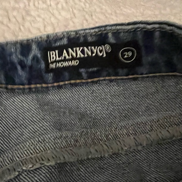 Blank NYC High Rise Straight Leg Ripped Denim Jeans - Picture 4 of 7